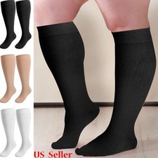 Plus Compression Socks 20-30 mmHg Medical Knee High Women Men Circulation S-4XL