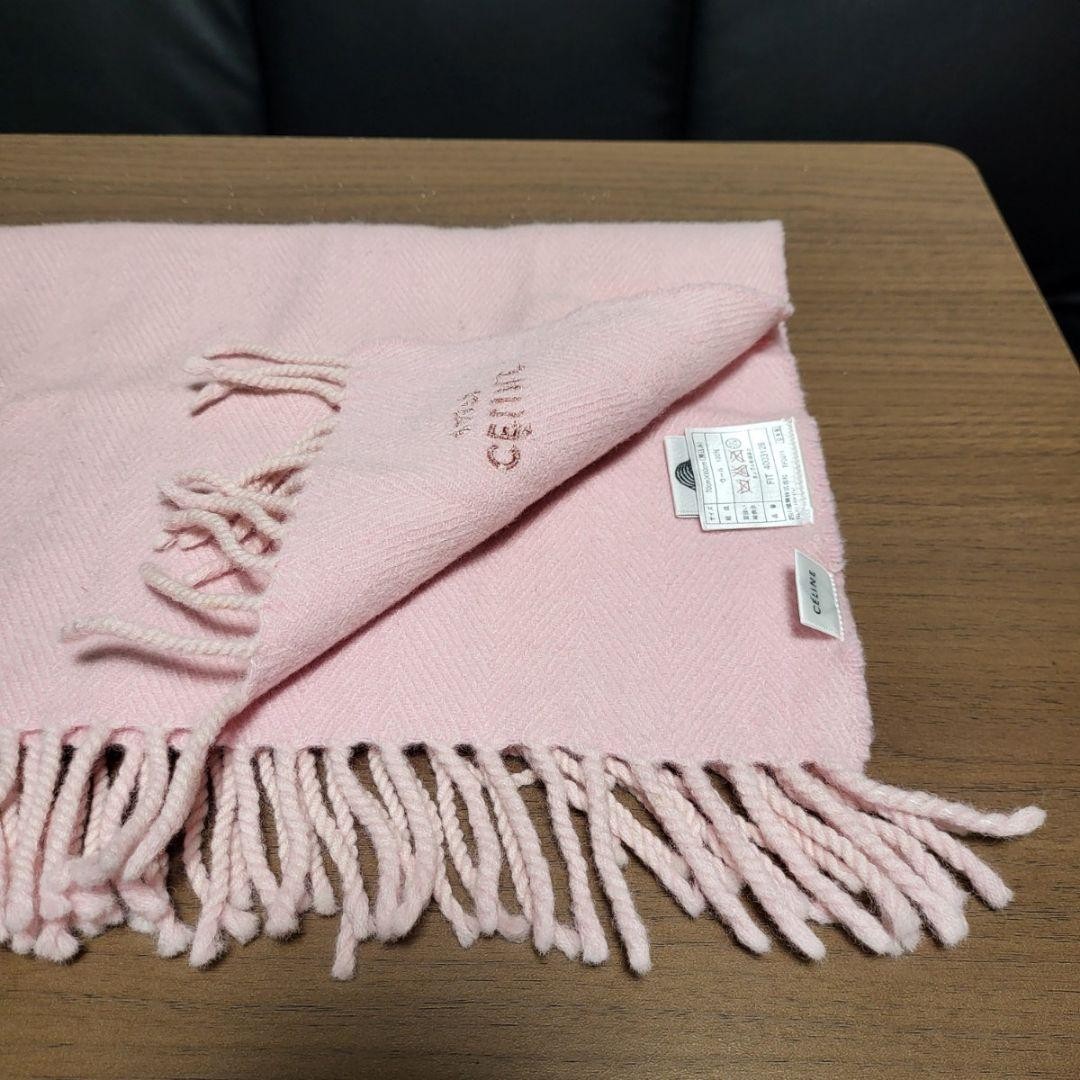 CELINE❤︎ガーゼケット140×190cmピンク Celine Women Wallet 7900 Lap Blanket Wool Pink Bc11Yt Limited