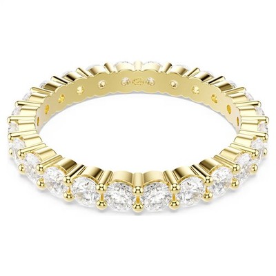 Swarovski Matrix Vittore Band Ring, White, Gold Tone Plated 5750615 Size 6.75