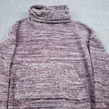 Barefoot Dreams CozyChic Knit Sweater Funnel Neck Pullover Pocket 800 One Size