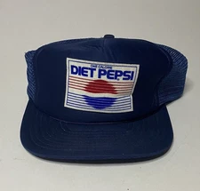 vintage 80s DIET PEPSI ONE CALORIE SNAPBACK HAT soda pop 90s