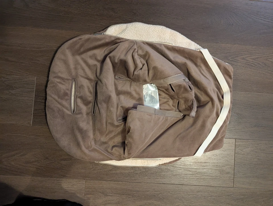 JJ Cole BUNDLE ME Sherpa Lined Stroller/Car Seat Bunting Cover Warm - Image 3 of 4