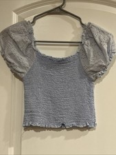 Summer Light Blue Tube Top