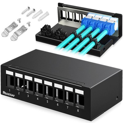 Patch Panel 8 Port Keystone Network STP Blank Patch Panel with LC/SC/ST/FC/US...