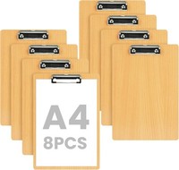Klemmbrett A4 Holz 8 StüCk Metalklemme Clipboard Schreibbrett BüRo Schule