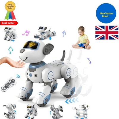 Programmierbarer Roboter Hundespielzeug mit 17 Funktionen und Akku für Alter 3-12