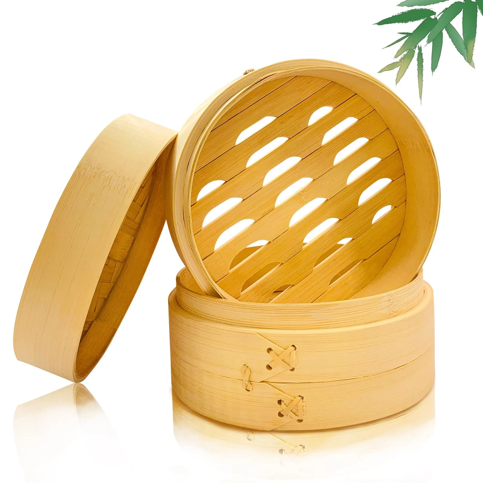 Small Steamer for Steamed Buns, Steamer 6 inch to 8 inch，2-Tier Steamer Baske...