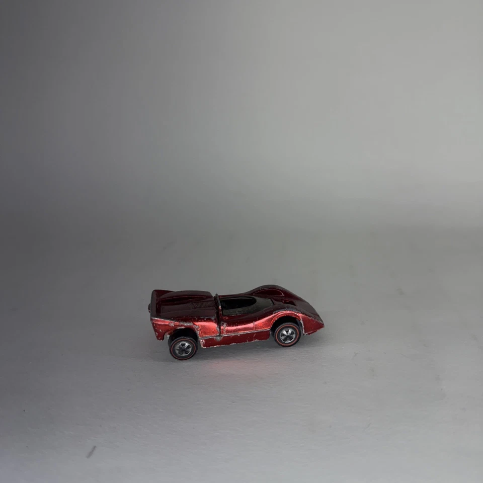 1968 Mattel Hot Wheels Redline McLaren M6A vermelho colecionável de metal fundido carro de brinquedo infantil - Imagem 2 de 4