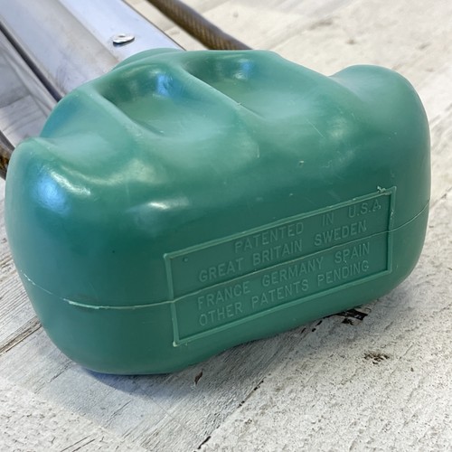 BULLWORKER ISOMETRIC EXERCISER POWERMETER BAR Vintage Green Chrome - Picture 10 of 12