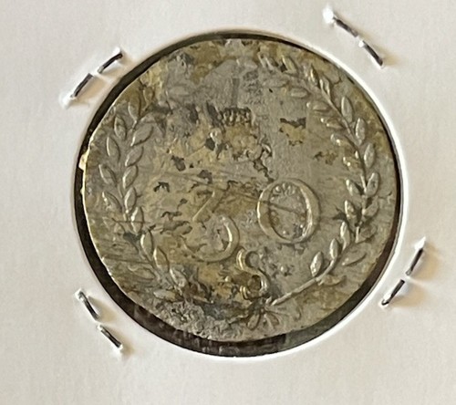 FRANCIA - MONETA 30 SOUS ANNO 1820 LUIGI XVIII IN BRONZO π«π· - Picture 2 of 2