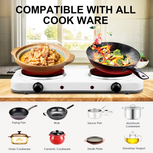 Electric Hot Plate Hob 2000W Portable Table Hob Kitchen Stove Cooker