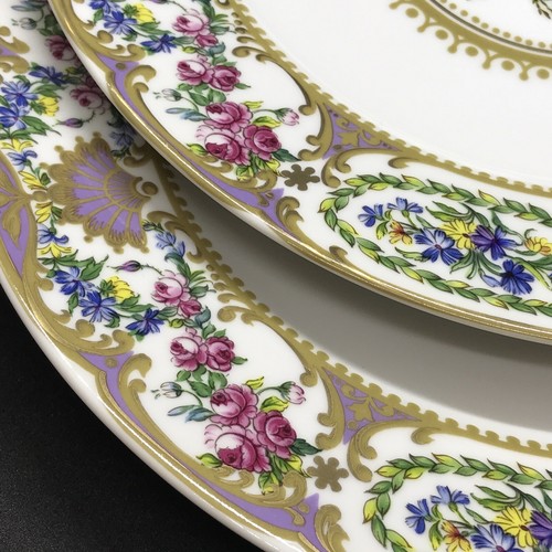 Andrea by Sadek 18th.c Inspired Sevres Collection Pair Serving Plates 10.5" MINT - Picture 8 of 10