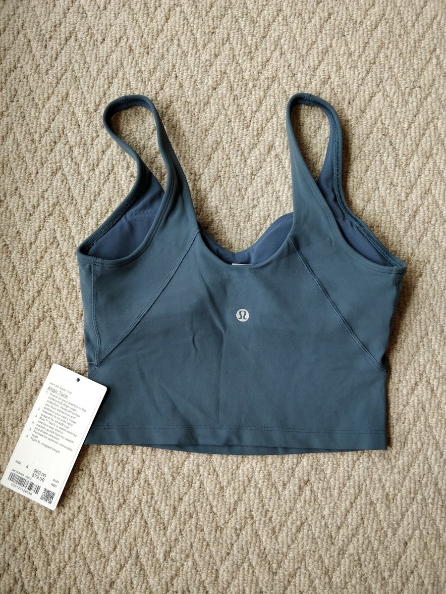 lululemon - lululemonルルレモンAlign Tank Iron Blue 4休日割引 Lululemon Align Tank Top - Iron Blue - lulu fanatics
