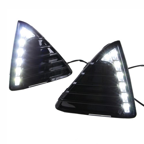 Pair Daytime Running Light LED White DRL For Ford Focus 2011-2014 Left + Right - Picture 2 of 11