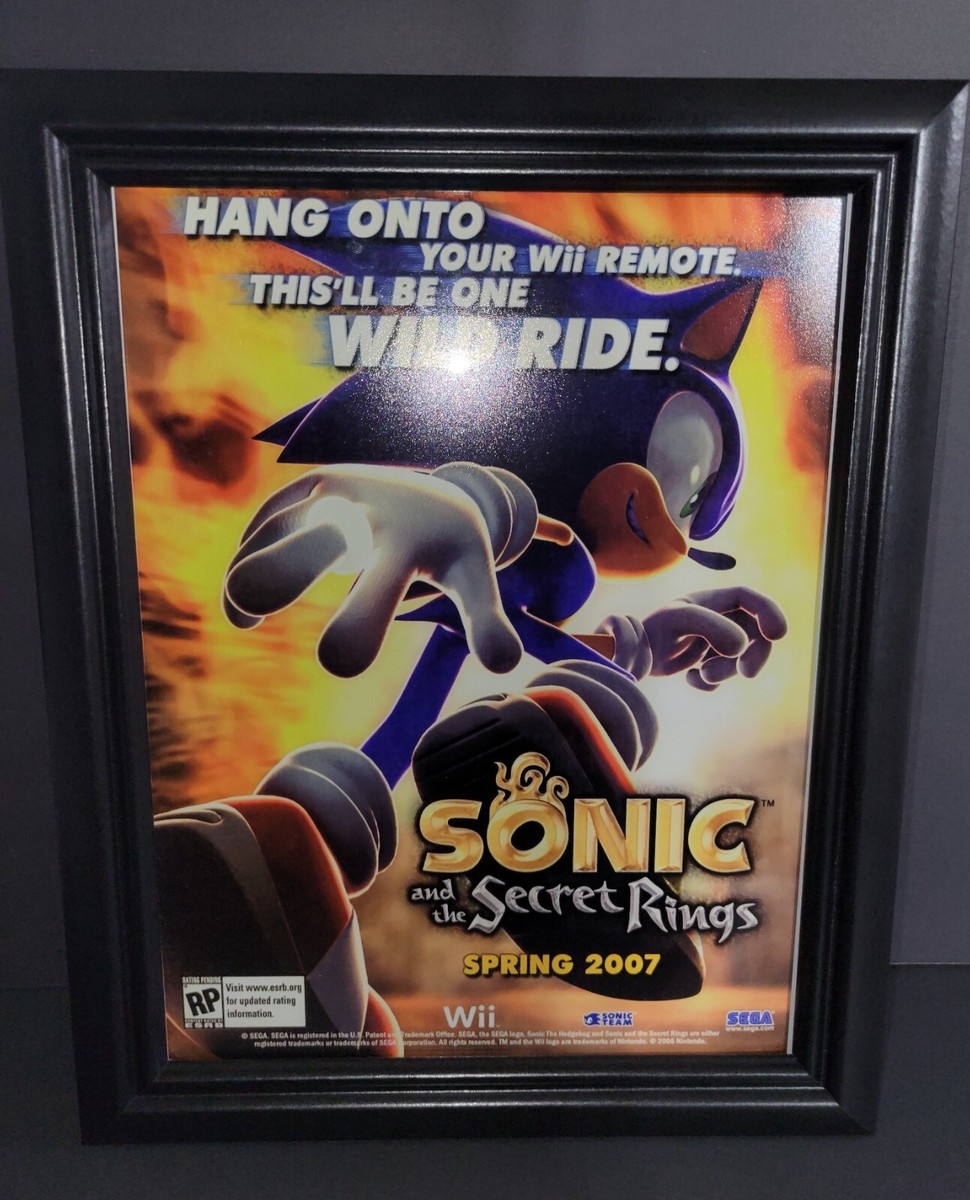 FRAMED - Sonic and the Secret Rings Nintendo Wii Wall Art Print