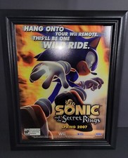ENMARCADO - Póster impreso arte de pared Sonic and the Secret Rings Nintendo Wii