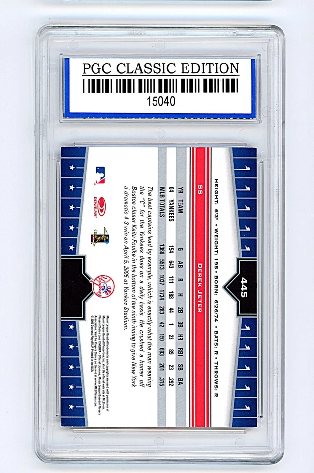 2005 Donruss Champions - Derek Jeter #445 Yankees PCG 10 - Image 2 of 2