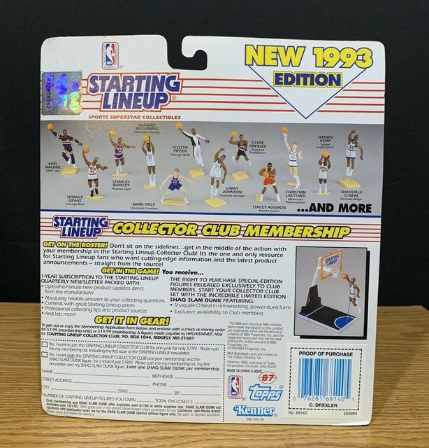 1993 Kenner SLU Starting Lineup Basketball Clyde Drexler Portland Trailblazers for sale online