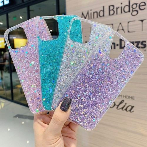 Girls Cute Bling Glitter Case for iPhone 15 Pro Max 14 13 12 11 XR SE Soft Cover - Picture 9 of 26
