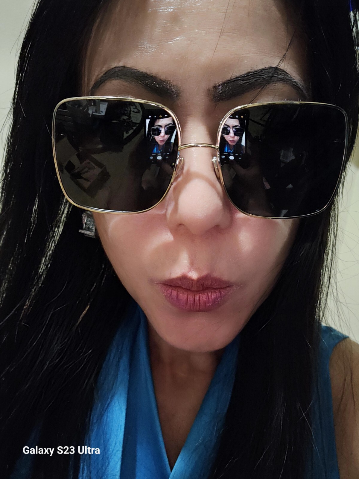 Jimmy Choo Aliana 59mm Square Sunglasses Polished metal frames and glittering image 4