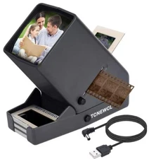 35mm Slide and Film Viewer Negative Viewer Desk Top LED Lighted Illuminated V...