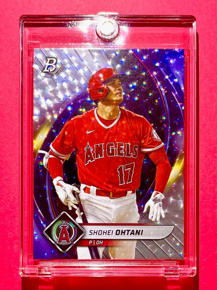 Shohei Ohtani RARO REFRACTOR DE HIELO PLATEADO BOWMAN PLATINUM SP TARJETA DE INVERSIÓN ¡COMO NUEVA! Foto 2 de 4