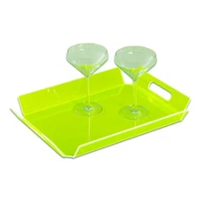 Dezi Acrylic Tray item  21.5" Modern Acrylic Serving Tray Neon Yellow