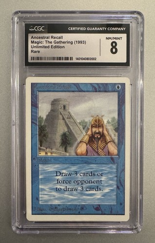 Ancestral Recall Unlimited Edition CGC 8 MTG Magic The Gathering 1993 NM/Mint - Picture 4 of 7