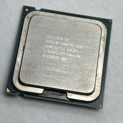 Intel Core 2 Duo E6300 1.86 GHz 2MB 1066MHz Dual-Core 775 Socket SL9TA SL9SA