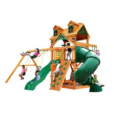 malibu wooden swing set