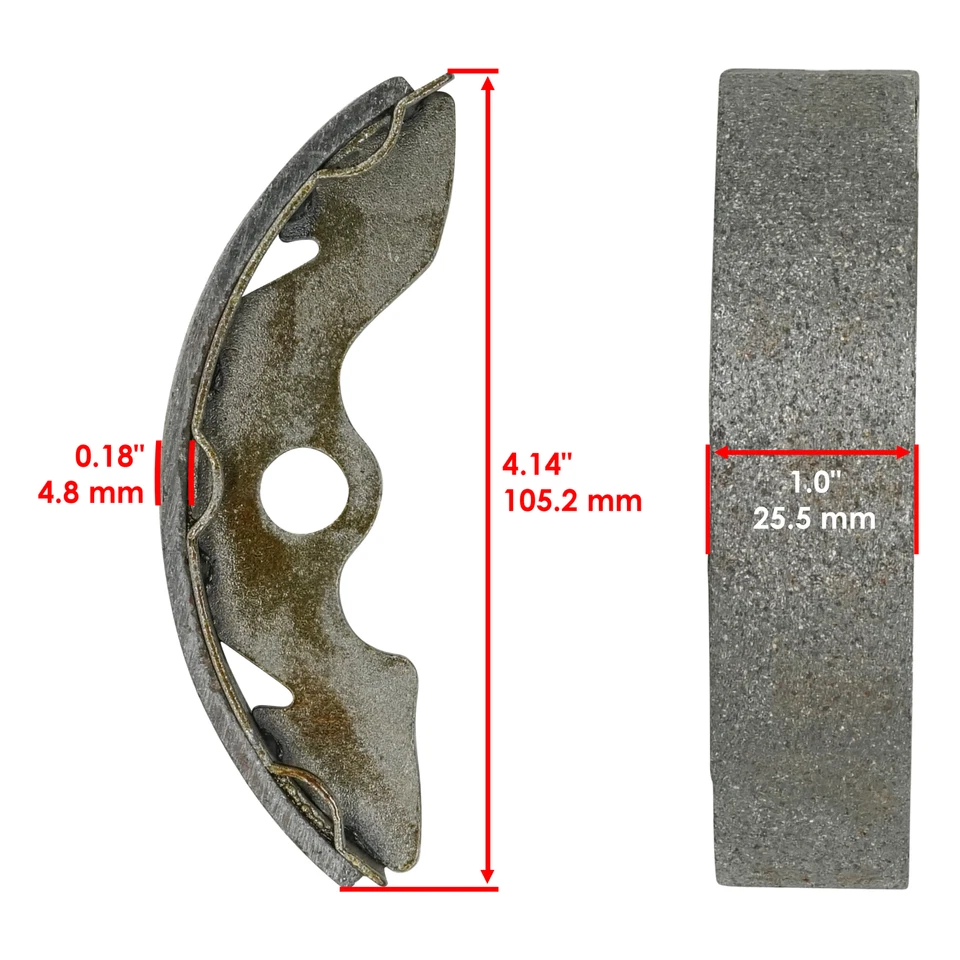 Front Brake Shoes for Honda TRX200 Fourtrax 200 1990 1991 - Image 2 of 4