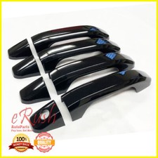Cubiertas de manija de puerta negras brillantes para Chevrolet Silverado 2014-2018 + GMC Sierra 8 piezas