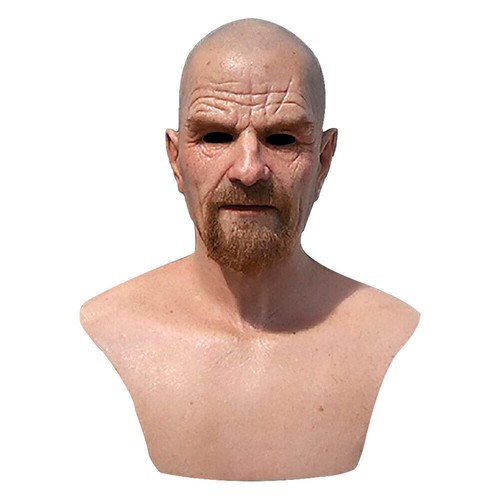 Realistische Alte Mann Maske Latex Cosplay-Party Vollgesichtsmaske Kopfbedeckung - Bild 4 von 8