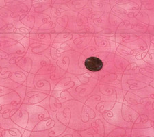 Tonal Pink * Swirling Hearts * Fabric Traditions * 100% Cotton Remnant* 8" x 21"