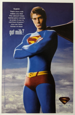 Superman Got Milk Returns Print Ad Poster Art PROMO Original Brandon Routh