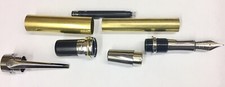 Fountain Pen Kit XL in Chrome, Pen Kit Woodturning, Fountain Pen, Pen Blank