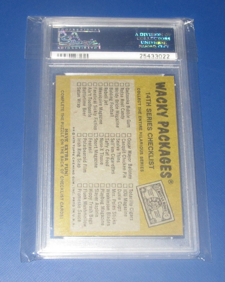 75 WACKY PACKAGES SERIES 14 ROTSA ROOT PUZZLE PSA 10 GEM MINT @@ RARE @@ - Image 2 of 2