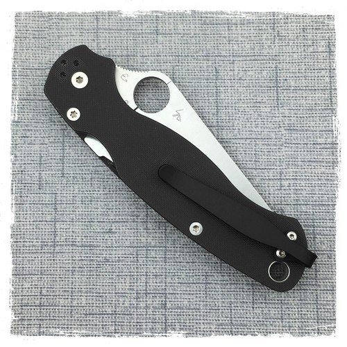 Black Titanium Deep Carry Pocket Clip Made For Spyderco Paramilitary 2 Endura 4 - Picture 4 of 9
