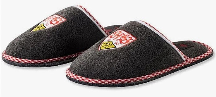 VFB Stuttgart Pantoffeln / Hausschuhe grau mit Wappen - verschiedene Größen
