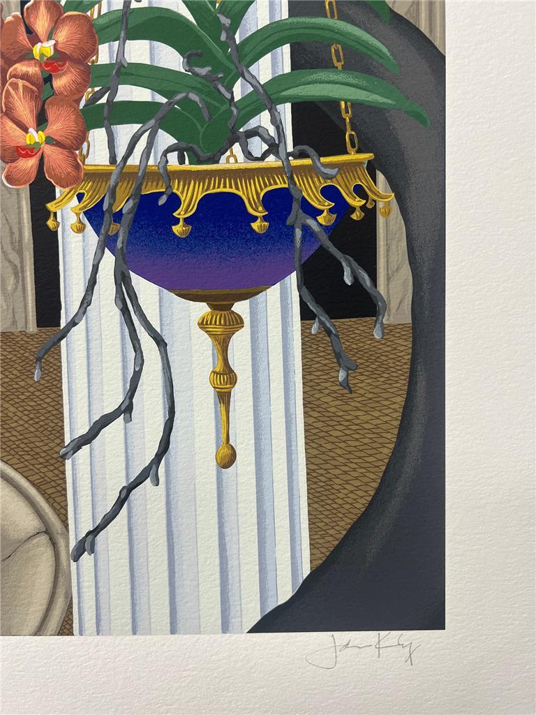 John Kiraly Temple of butterfly Hand Signed Limited Lithograph on