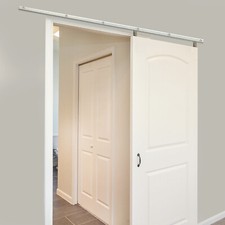 Sliding Door hanging Track ceiling or wall mounting System 2000mm kit for 100KG