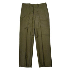 Vintage US Military Mens 32R Serge Green Trousers Pants Scoville 60s 70s Watauga