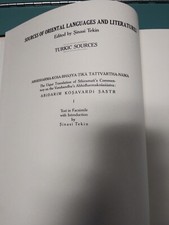 Sources of oriental languages & literatures Edited: Sinasi Tekin Turkic Sources