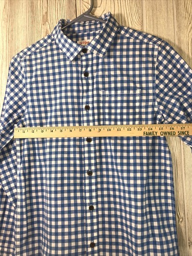 Cat & Jack Boys' Poplin Long Sleeve Button-Down Shirt - Blue - Size: L 12/14 NWT - Picture 6 of 7