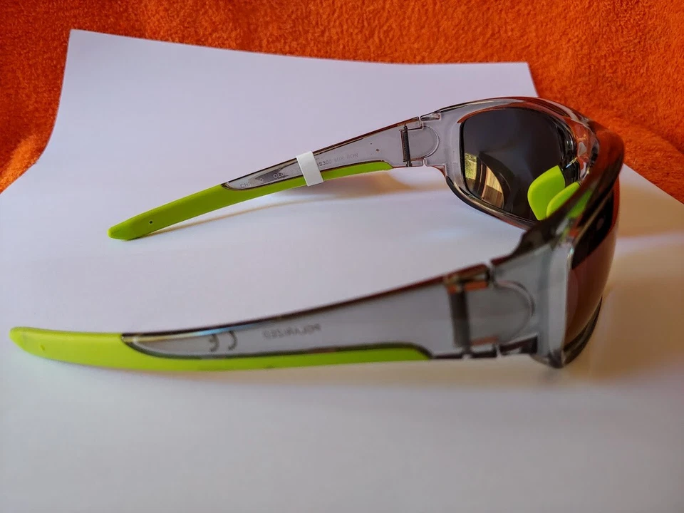 Gafas de sol deportivas Riviera transparentes ahumadas y verdes para hombre 100 % protección UV Foto 4 de 4