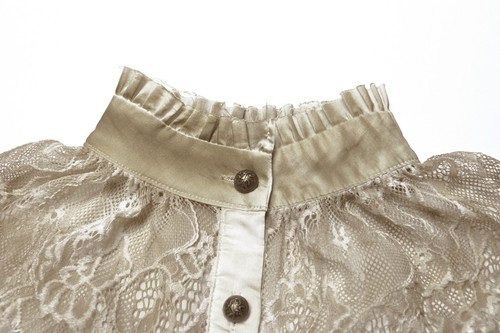 PUNK RAVE PASSING TIME BLOUSE SAND WY-988 NEW STEAMPUNK - Picture 7 of 13