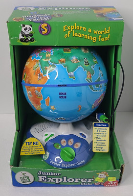 2002 Leap Frog Junior Explorer Globe Electronic Interactive Learning Talking NOS