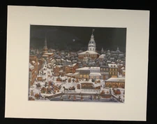 "Annapolis Eve" by Carol Dyer 11 x 14 Matted Folk Art Print