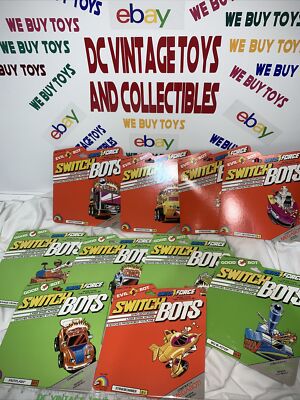 Vintage LJN Switch Bots Heavy Hoser Good/Evil Megabot Robot Card Flats Unused