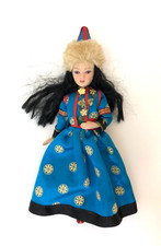 Vintage Ceramic Collectible Doll from USSR,Era Toy Retro